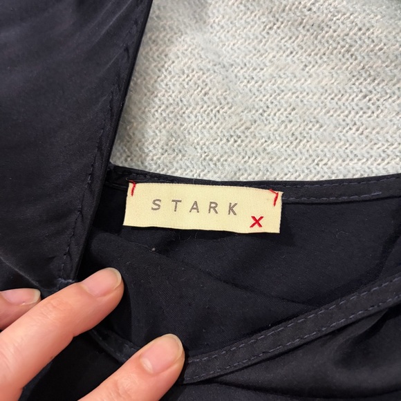 SILKY STARK X BLACK JUMPSUIT SLEEVELESS TANK SZ L ClASSIC BOHO BEACHY - Picture 6 of 12